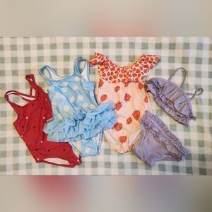Set of Colorful Baby Swimsuits